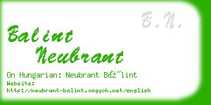 balint neubrant business card